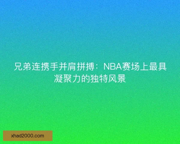 兄弟连携手并肩拼搏:NBA赛场上最具凝聚力的独特风景 兄弟连携手并肩拼搏:NBA赛场上最具凝聚力的独特风景